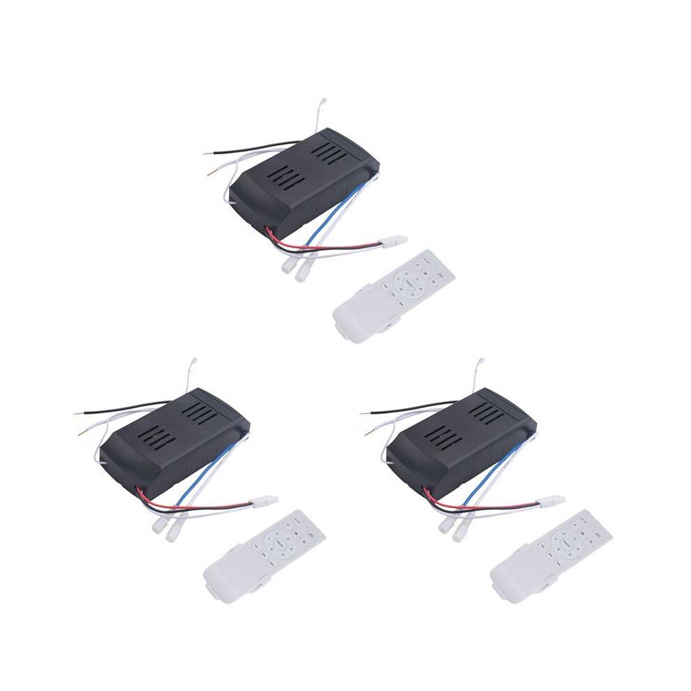 3X Universal Ceiling Fan Remote Control Kit Replacement, 50W 6-Speed & Timing, for Ceiling Fan Light