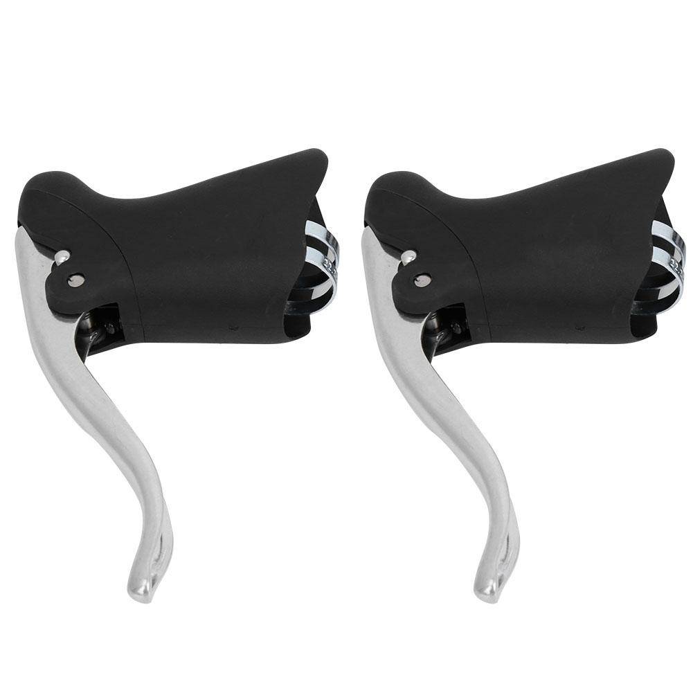 1 Par Aluminiumlegering Mountain Road Bike Cykel Bromshandtag Cykling Bromsspak Svart Silver