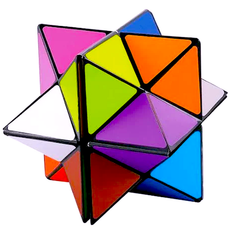 Cube Magic Foldable Infinity Star Puzzle Black – Brain Training Twist IQ Game