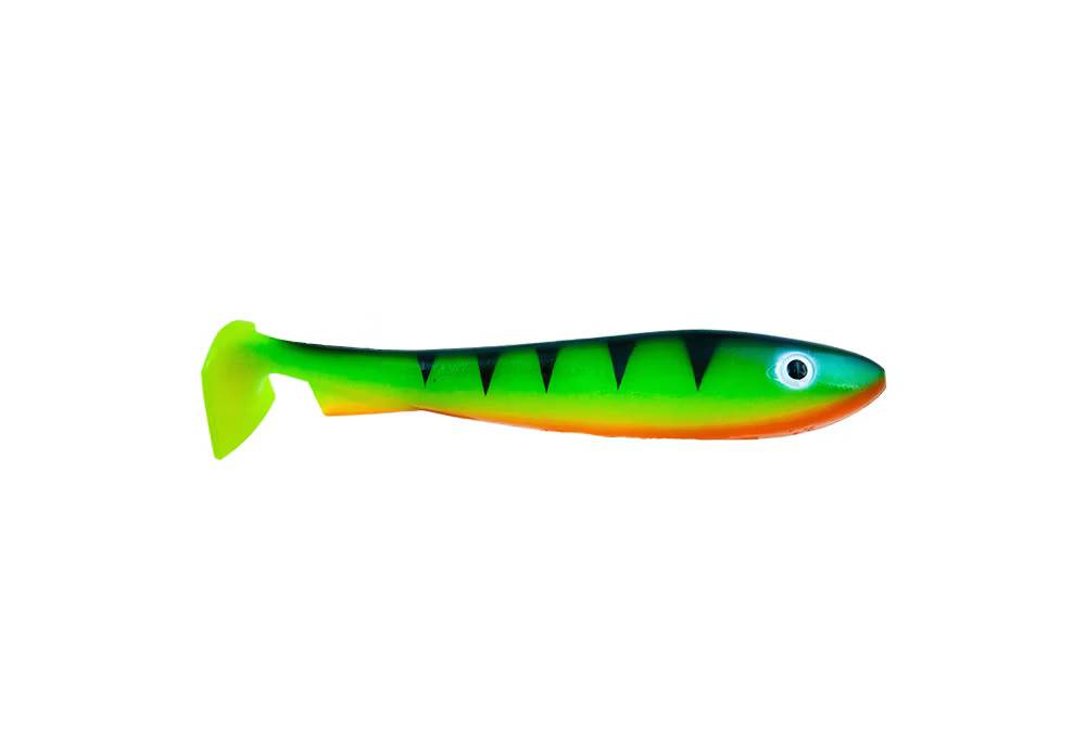 McRubber Offset 19 cm, (2-pack) - Svartzonker: Black'n Chartreuse