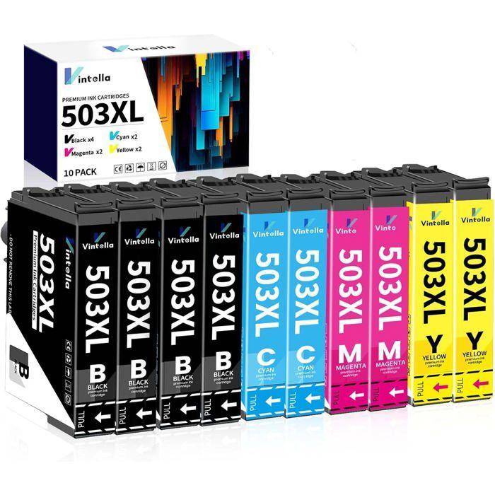 503Xl Multipack Cartouche D'Encre Pour Epson 503 Xl Pour Epson Expression Home Xp-5200 Xp-5205 Xp5200 Xp5205 Workforce Wf-296[J242]