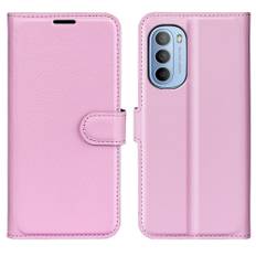 Motorola Moto G31 4G/G41 4G - Læder cover / pung - Pink