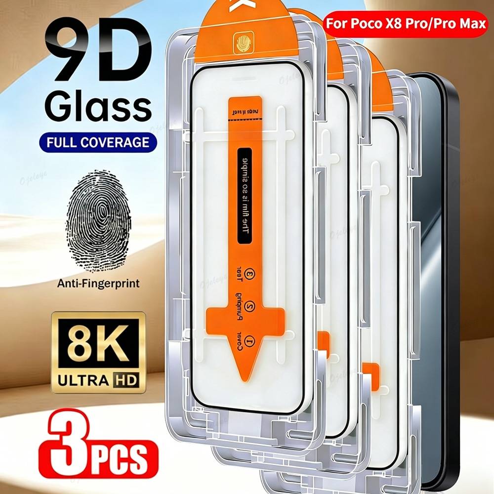 Dust-Free Tempered Glass Protective Film For Xiaomi Poco X8 Pro Max F8 Ultra X7 Pro X6 F7 F6 F5 M7 M6 X5 X4 X3 Screen Protectors