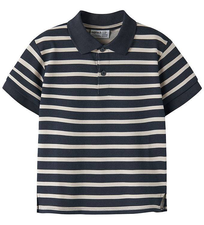Name It Polo - NmmVolo - Marinblå Kavaj/Château Gray - Name It - 3 år (98) - Polo