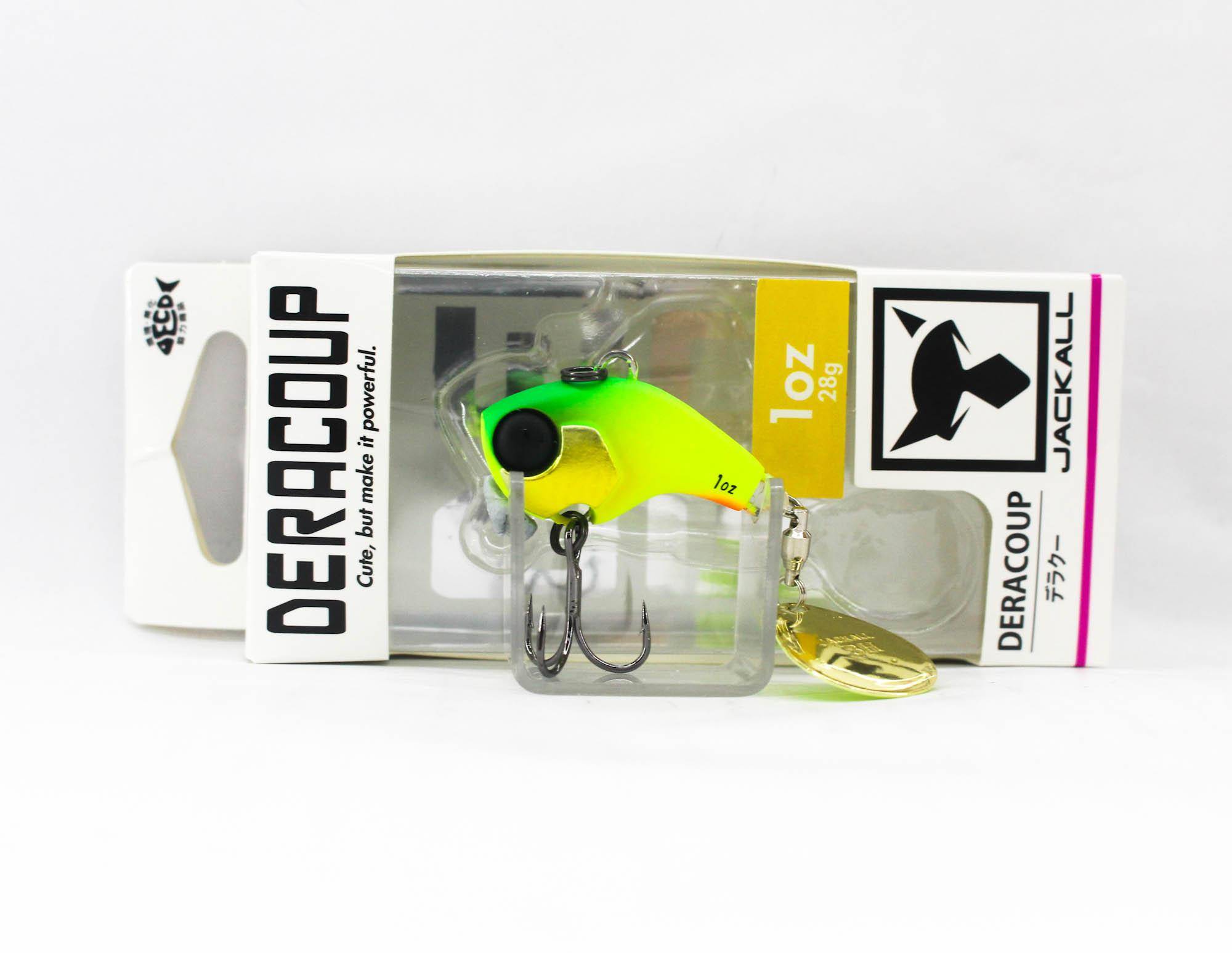 Jackall Deracoup 1 oz Spin Tail Sinking Lure Dera Chartreuse (6093)