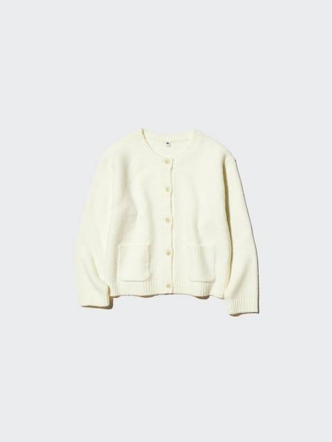 Uniqlo - Soufflé Yarn Cardigan - Off White - 11-12 Years (150cm)