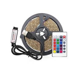 USB RGB LED strip til TV og PC, inkl. controller og fjernbetjening
