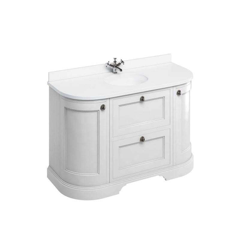 Tvättställsskåp Burlington 134 1336 mm Mattvit, Minerva Vit