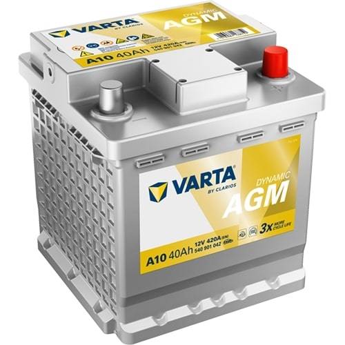 Varta A10 XEV Dynamic AGM bilbatteri 12V 40Ah 540 901 042.