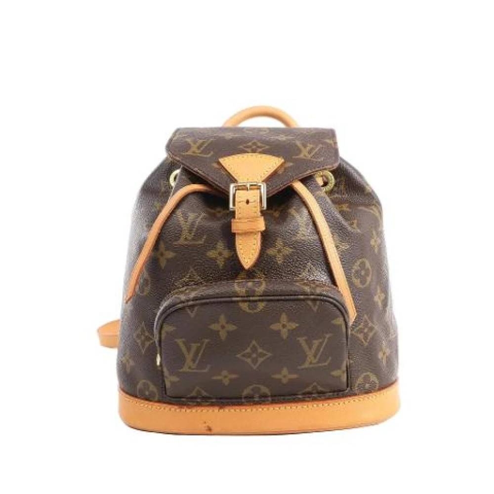 Louis Vuitton Vintage Pre-owned Montsouris Mini Rygsæk - Vintage - Dame - Brun - ONE SIZE - Uld