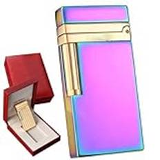 Traditionell Flame Lighter, Butan Refillable Gas Lighter for ljus, cigaretter(Purple)