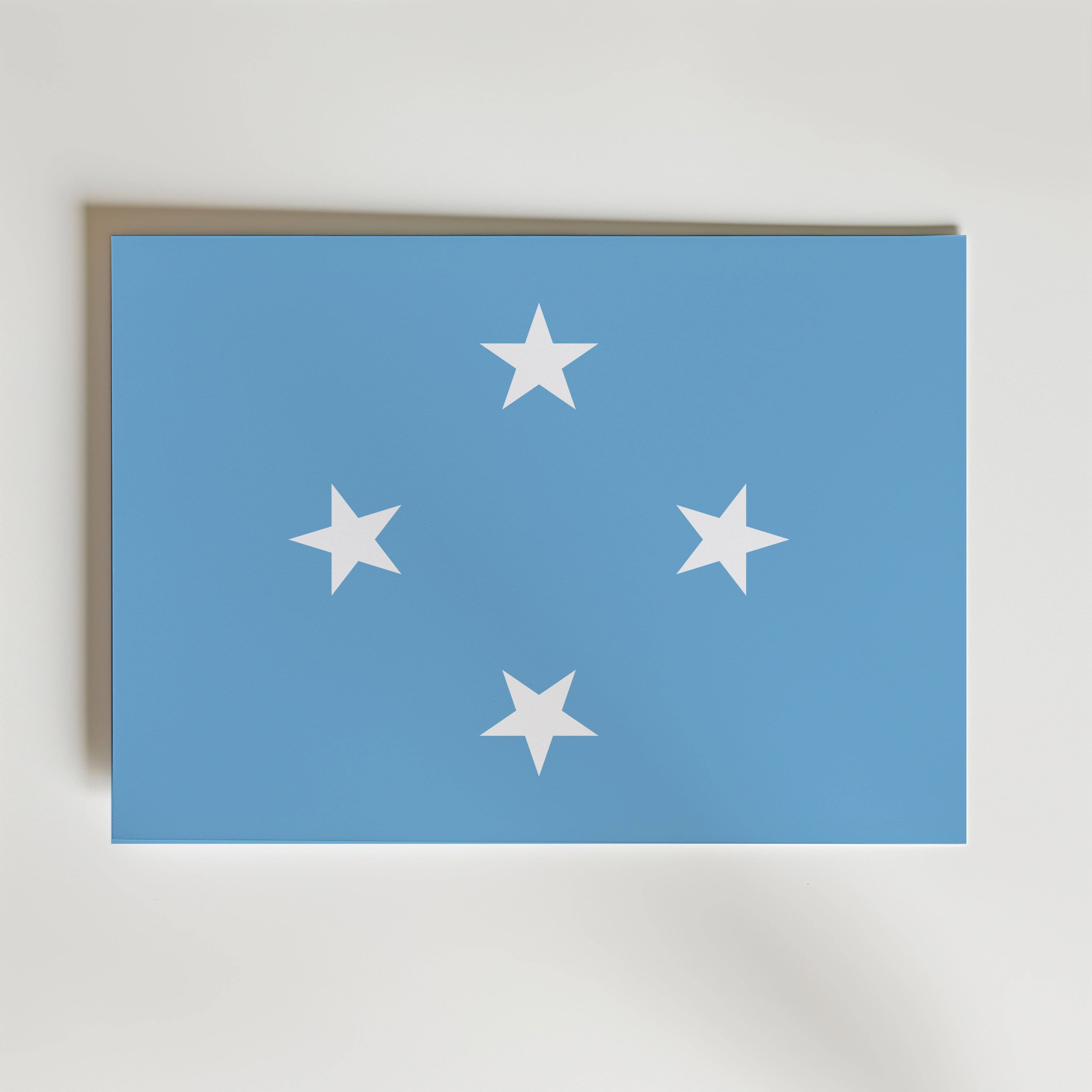 Micronesia National Flag Poster - Poster 100x70 cm