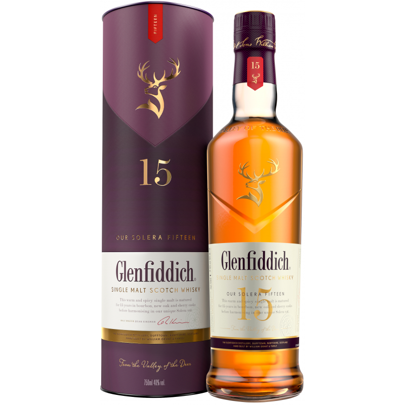 Glenfiddich 15 års Single Malt Whisky 70 cl. - 40% | 70 CL