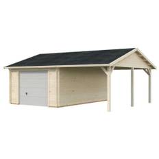 Garage m/ledhejseport, Roger, 35,2 m², hvid