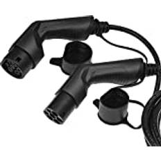 OBVHNUA Typ 2 Laddningskabel 5m Laddningskabel Trefas 16A för Elfordon Överensstämmer med IEC 62196-2 IP55 Vattentät med Bärväska och Mikrofiberduk