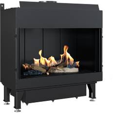 Gas Fireplace KRATKI LEO 70 front facing propane butane FI 100/150 6,1 kW svart
