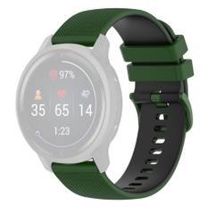 Garmin Venu 2 Plus / Venu SQ / SQ 2 - Silikone rem 20mm - Militærgrøn/Sort