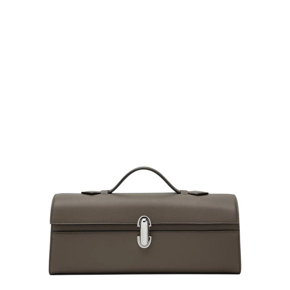 Savette Slim Symmetry Pochette - Tasker - Dame - Grå - ONE SIZE - Læder