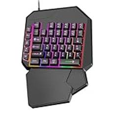 1-hand tangentbord, ergonomiskt speltangent-programmerbart litet tangentbord för vänsterhänt, mobil controller-spel tangentbord, tangentbord mobiltelefoner, ergonomisk spelkontroller