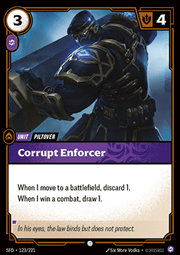 Corrupt Enforcer - Spiritforged (Common) [SFD-123].
