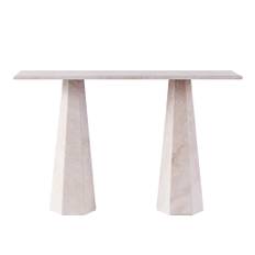 Dusty Deco - Hexagon Console Travertine Bianco - Avlastningsbord - Edin & Lina Kjellvertz - Vit
