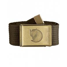 Canvas Brass Belt - Dark Olive