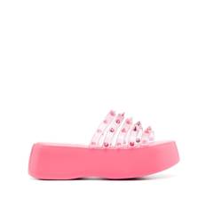 Jean Paul Gaultier - x Melissa Punk Love Becky slip-ons - dam - polyuretan/gummi/polyuretan - 41.5 - Rosa