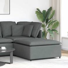 vidaXL modulær sofa fodskammel modul mørkegrå 100x100x48 cm