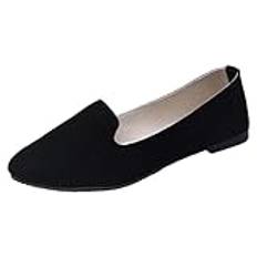 Generiskt mjuka ortopediska damskor, andas, vävda, för promenader, slip-on-skor av skum, fotvalvsstöd, händer, slip-in-sneakers skor skosnören damer, svart, 42 EU