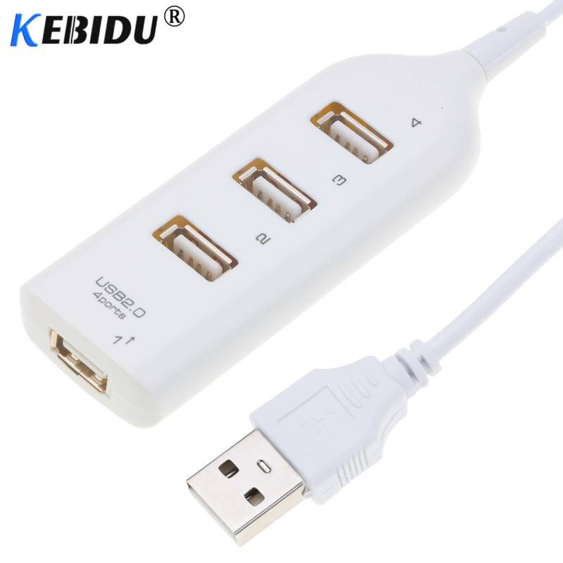 Bil plug and play uttag splitter 4 portar usb 2.0 hubb 4 portar splitter för pc telefon dvr laddnings strömadapter för hemmakontor - Svart