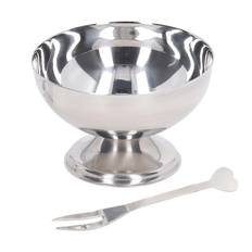Ice Cream Bowl Stainless Steel Dessert Pudding Bowls Sundae Salad Serving Dip Bowl Trifle Tasting Microwave Oven Style vit