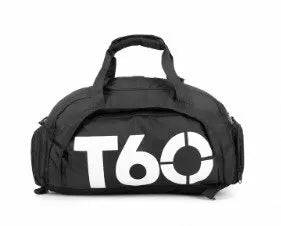 Gym Bag Waterproof Fitness Bag Sport Men Women Bag Outdoor Fitness Portable Bags Ultralight Yoga Sports Large Travel Backpack - Black-white