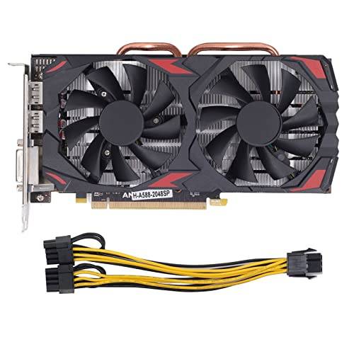RX 580 8GB DDR5 RAM 256BIT Gaming Grafikkort, PC-grafikkort med PCI Express 3.0 16X Slot, Dual Fans, Plug and Play (580 8G D5)
