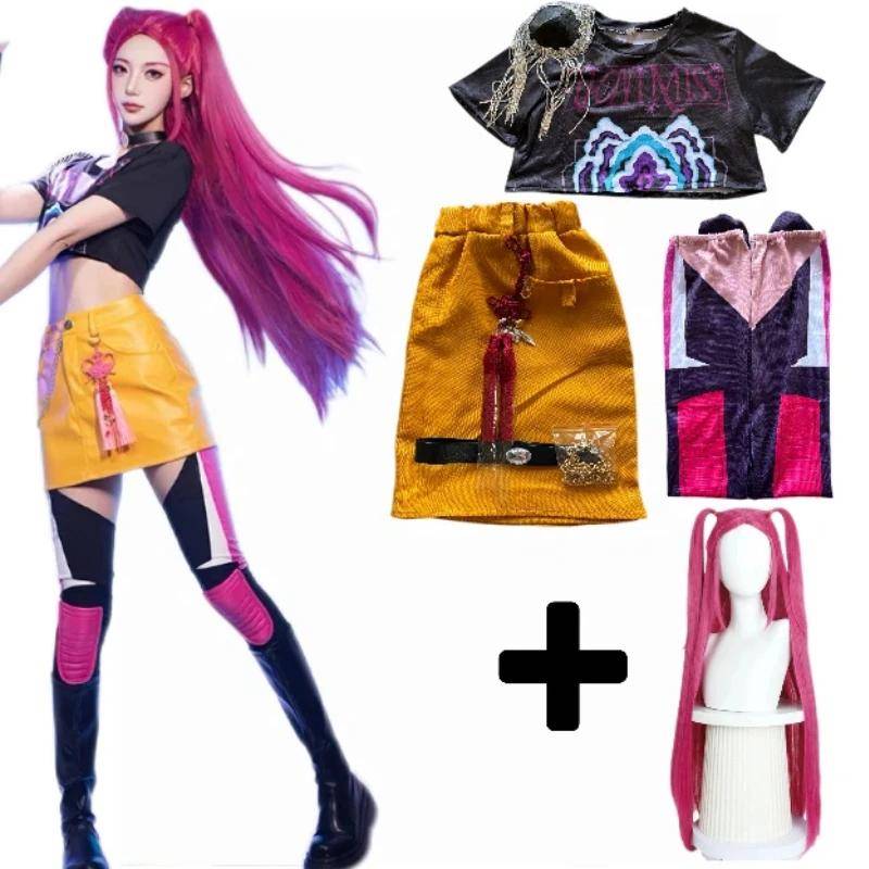 Kostym Zoey Rumi Mira Cosplay Popsångare Dam Halloween-kläder med Tillbehör cm