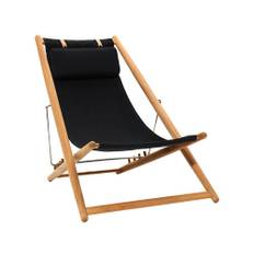 Skargaarden H55 hvilestol teak Agora Nautic black