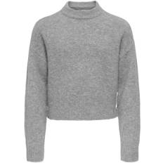 ONLY Kogrene Life LS Button Oneck CP KN Str 122/128 - Grå Strik hos Magasin