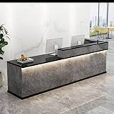 Reception Desk, Front Reception Counter, Checkout Office Desk with Lockable Drawer, Company Front Desk, Cashier Desk, Reception Counter, Modern Simple Corner Cashier,018,140x60x100cm