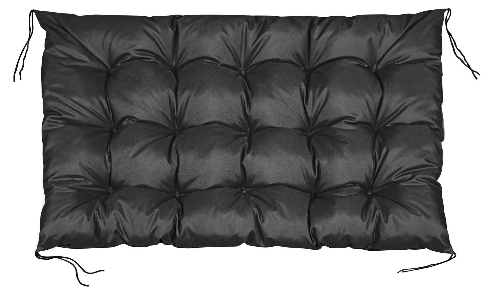 Trädgårdskudde 120x80 cm för pallbänk, vattentät, svart
