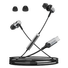 SOLMIMI USB C In Ear Kopfhörer mit Kabel Type C Kopfhörer mit Mikrofon Lautstärkeregler HiFi Sound kompatibel mit Galaxy S23 S22 S21 S20 Serie Android usw - Schwarzgrau