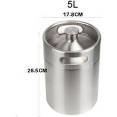 2/3.6/5l rostfria mini öl fat fat growler för hantverk öl dispenser bar verktyg hushåll brygga kanna
