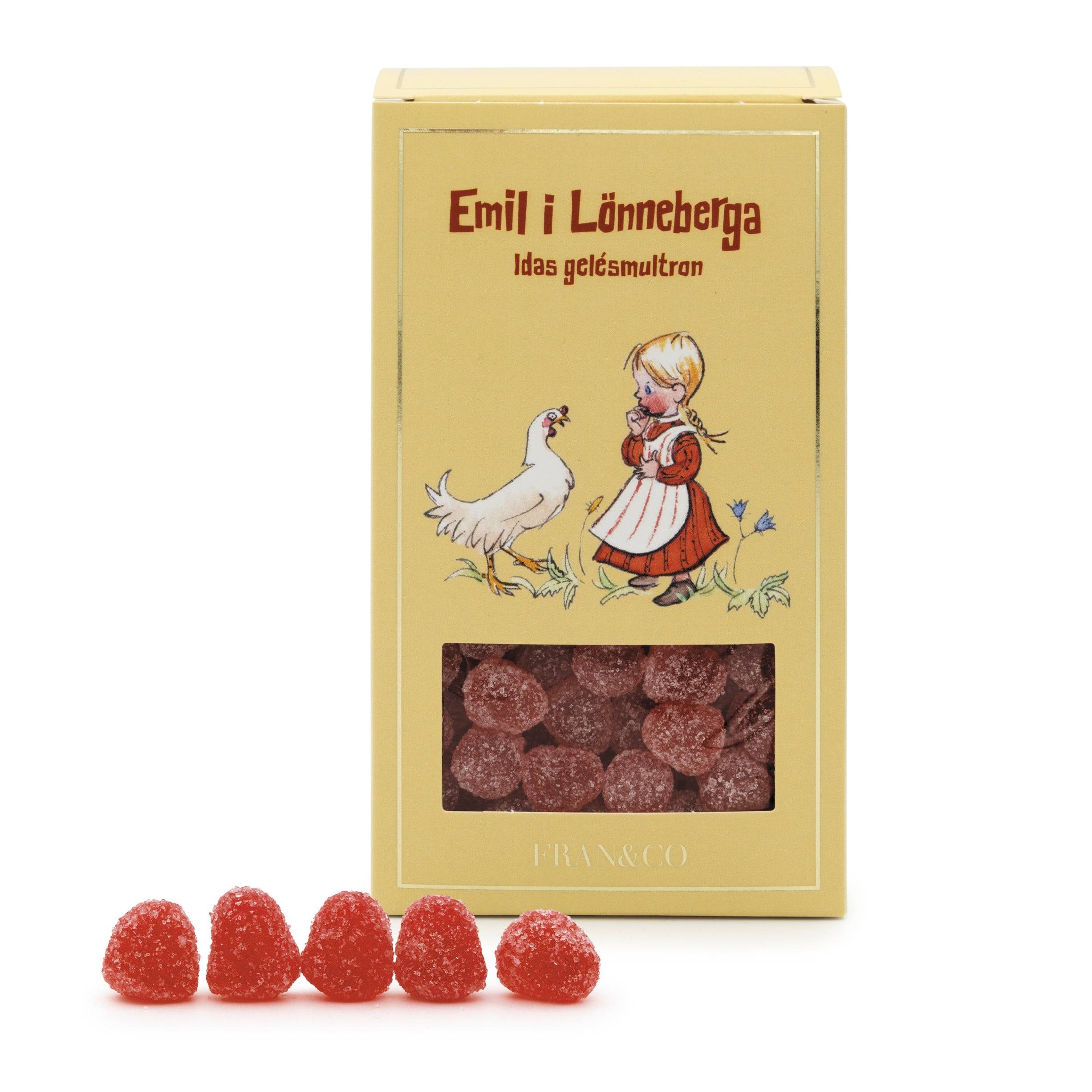 FRAN&CO Emil i Lønneberg Idas Vilde Jordbær Gelé 150g - Vingummi hos Magasin.