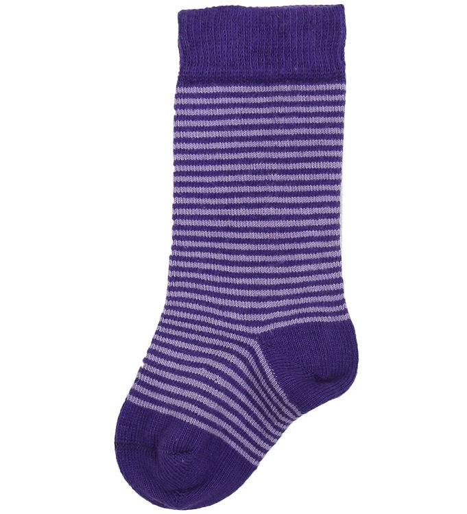 Smallstuff Knæstrømper - Lilla/Lavendel stribet - Smallstuff - 17/19 - Strømper