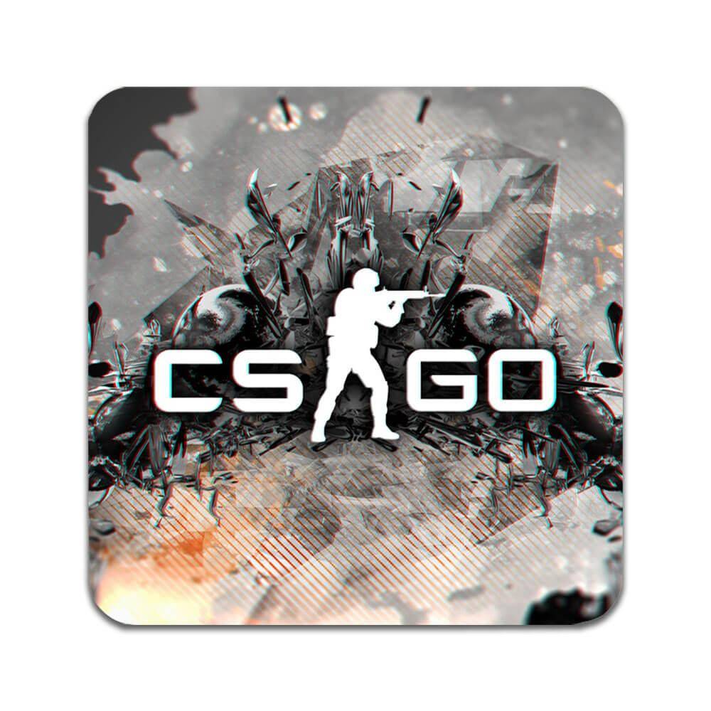 Glasbrikker (2-pak): Counter-Strike Global Offensive, stilrene bordskånere med unikke og levende motiver