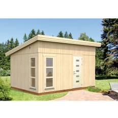 Friggebod PALMAKO Etta inkl. golv 13,6m² 452x330cm natur