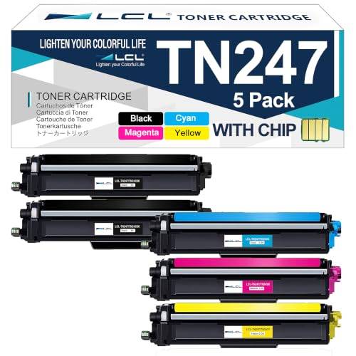 LCL TN247 TN-247 tonerkassett med hög kapacitet ersättning för Brother TN-247BK TN-247C TN-247M TN-247Y TN-247CMYK kompatibel för Brother DCP-L3550CDW MFC-L3750CDW MFC-L3730CDN MFC-L3710CW (5-serien