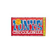 Tony's Chocolonely Fairtrade milk chocolate. Cocoa solids: 32% minimum. Made in Belgium. 240g