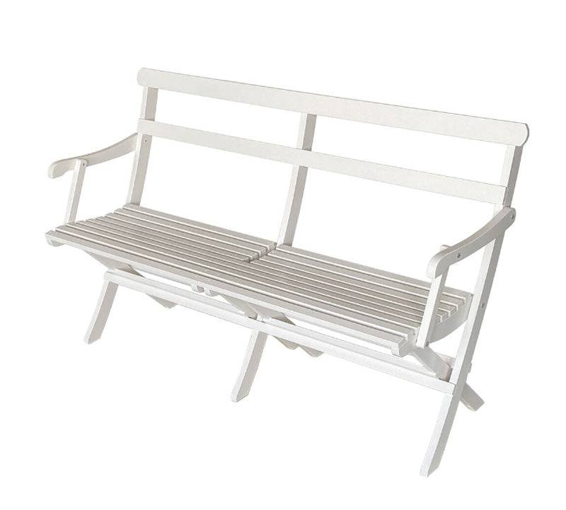 Trädgårdssoffa Solbacka - Karmsoffa, hopfällbar, 150 cm - FV = Varmvit