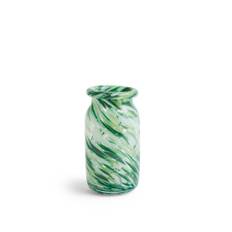 HAY - Splash Vase Roll Neck S / Green Swirl - Krukker og vaser - Mønstret,Grøn