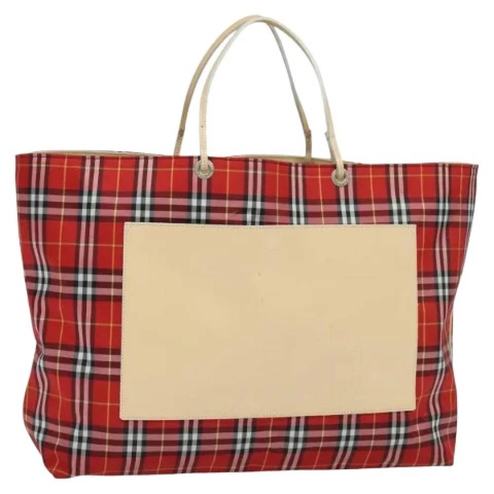 Burberry Vintage Pre-owned Vintage Tote Bag - Vintage - Dame - Rød - ONE SIZE - Læder