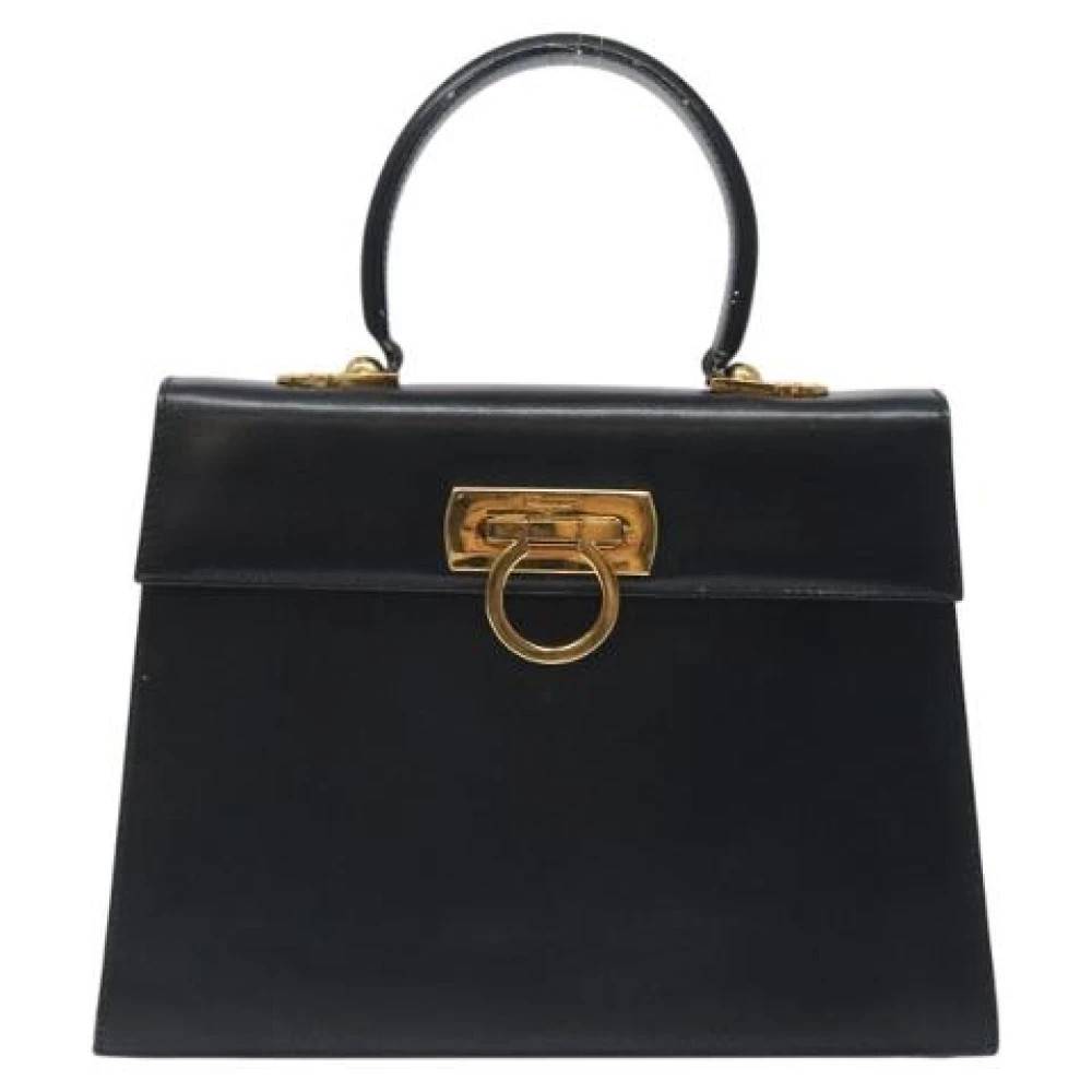 Salvatore Ferragamo Pre-owned Pre-owned Laeder hndtasker - Vintage - Dame - Sort - ONE SIZE - Uld